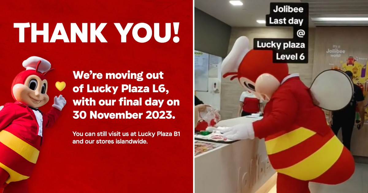 Singapores Pioneer Jollibee Store in Lucky Plaza Set to Close Doors After a Decade