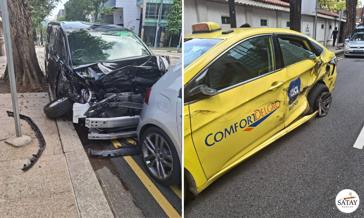 11-Vehicle Pileup on Bras Basah Road Sends 3 to Hospital