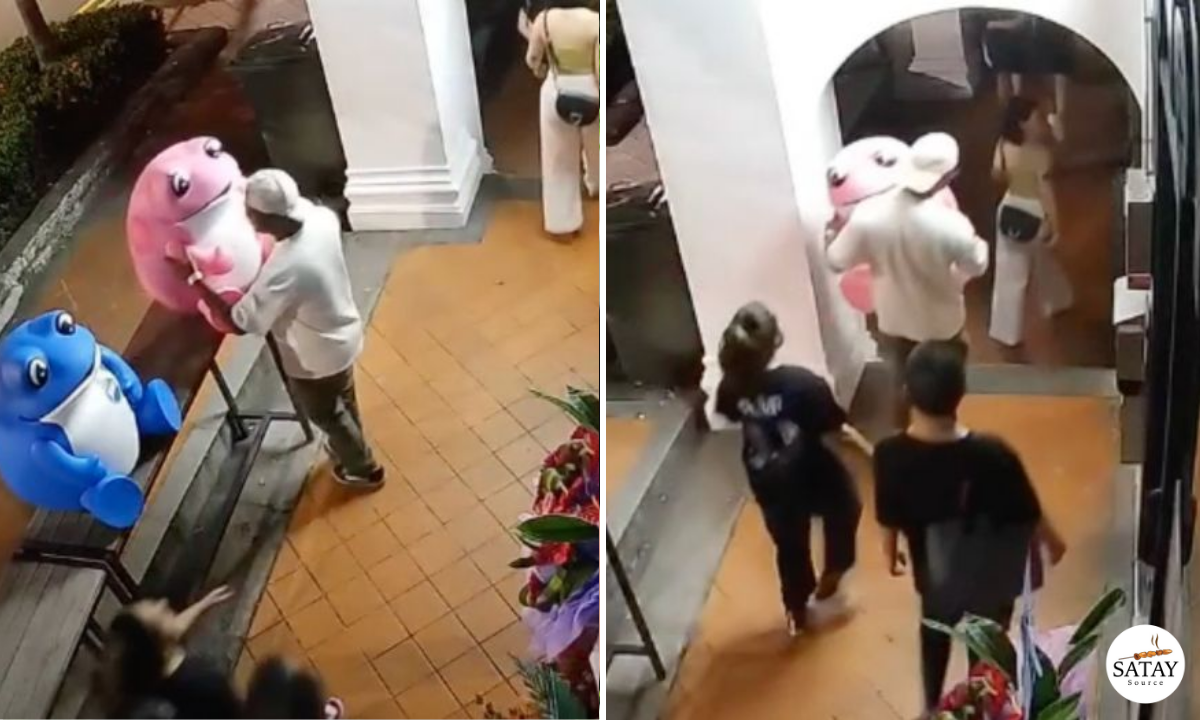 Brazen Thief Steals Giant Jinro Frog Statue from Korean Eatery in Tanjong Pagar, Police Launch Investigation