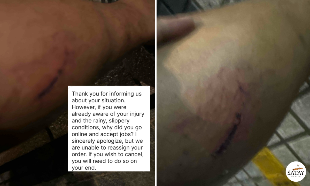GrabFood Rider Injured in Rain, Frustrated by App Support's Response