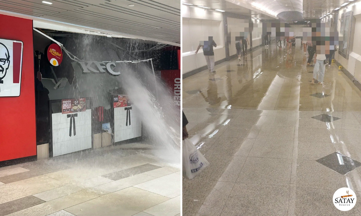 Ceiling Collapses at KFC in City Square Mall, Flooding Basement and MRT Underpass