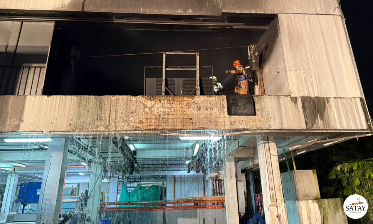 30 Evacuated, One Hospitalised After Fire at Sungei Kadut Industrial Building