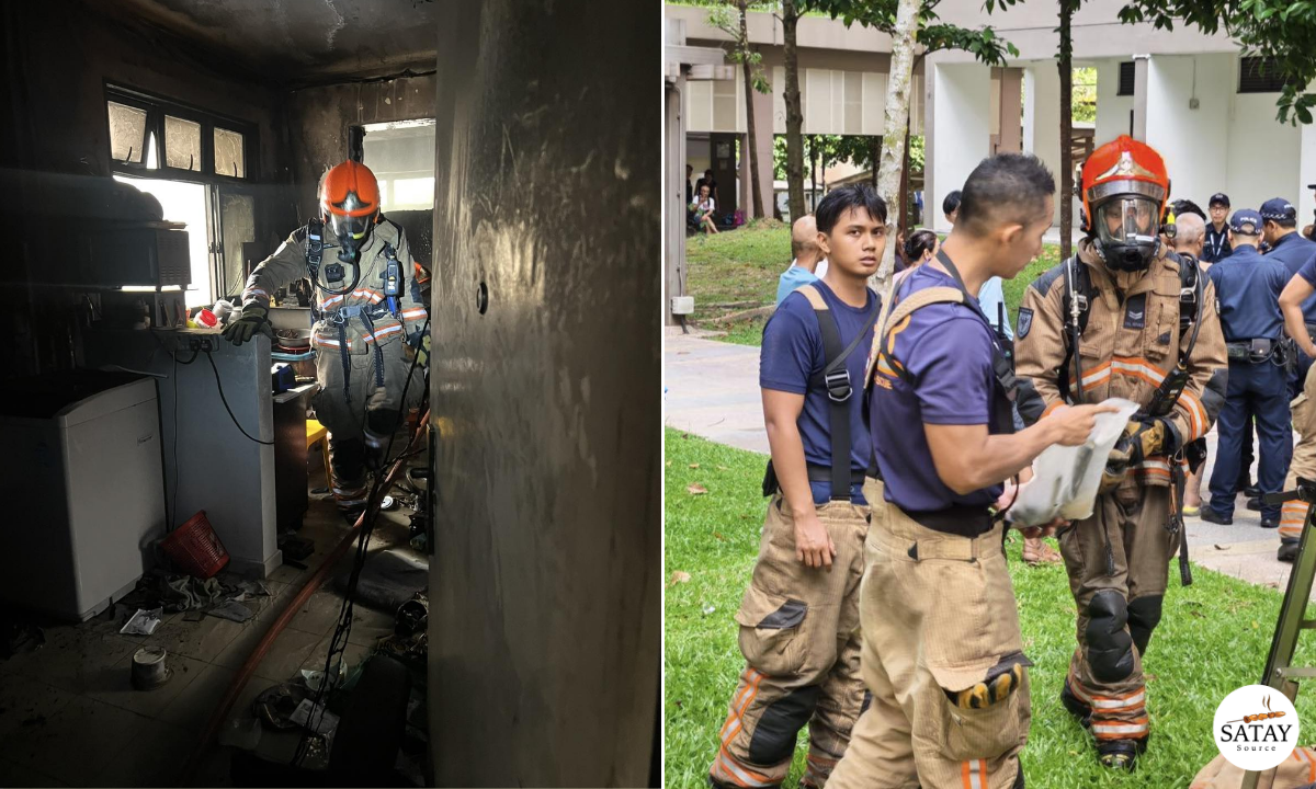 2 Hospitalised, 60 Residents Evacuated After Fire in Bukit Batok HDB Flat